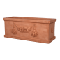 Preview: Großer, massiver Blumenkasten aus original Impruneta-Terracotta